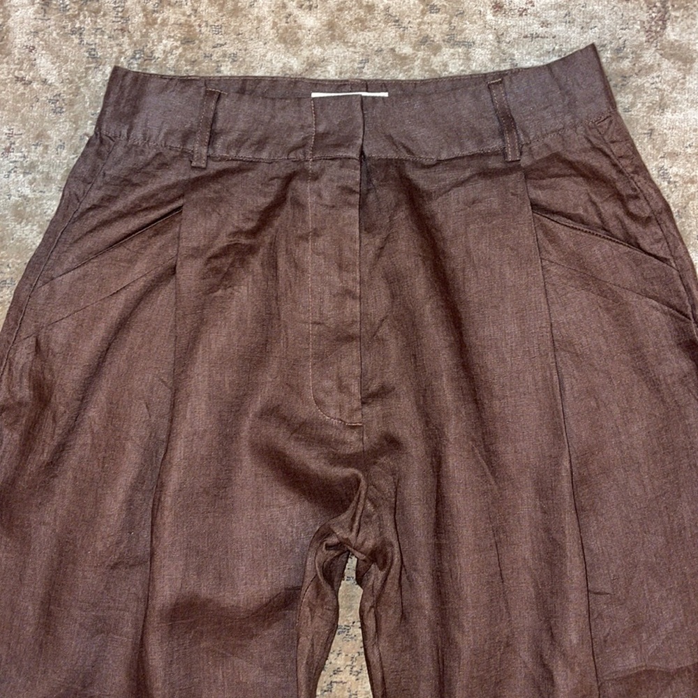 AEXAE High Rise Linen Trouser - Picture 7 of 11